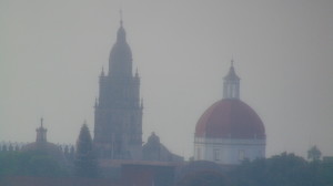 Cuernavaca Cathedral through the morning fog