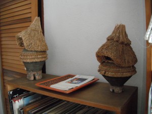 This miniatures are delightful! They're made by the people who build the real life sized ones. They are typical of Morelos State and are as tall as a house, they're used to store harvested grains